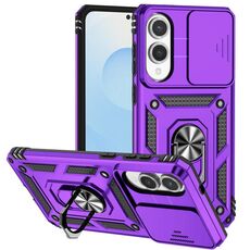 Per Samsung Galaxy S25 Edge 5G Custodia per telefono con supporto scorrevole Camshield (viola)