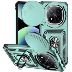 Per Redmi Note 14 Pro+ 5G Custodia per telefono con supporto scorrevole globale Camshield (verde)