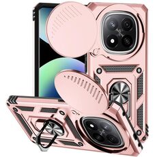 Per Redmi Note 14 Pro+ 5G Custodia per telefono con supporto scorrevole Camshield globale (oro rosa)