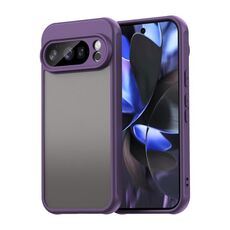 Per Google Pixel 10 Pro Fan Dun Series TPU Hybrid PC Custodia per telefono glassata (viola)