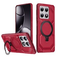 Per Xiaomi 14T Custodia per telefono con supporto MagSafe satinato (rosso)