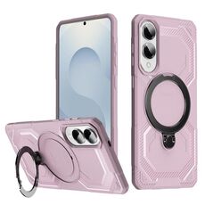 Per Samsung Galaxy S25 Edge 5G Custodia per telefono con supporto MagSafe satinato (rosa)