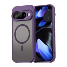 Per Google Pixel 10 Fan Dun Series TPU Hybrid PC Frosted Magsafe Custodia per telefono (viola)