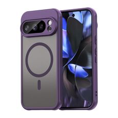 Per Google Pixel 10 Pro Fan Dun Series TPU Hybrid PC Frosted Magsafe Custodia per telefono (viola)