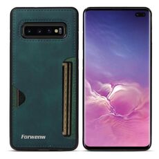 Per Samsung Galaxy S10+ Forwenw F5 Series Custodia per telefono con scheda integrata (verde)