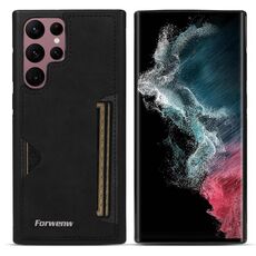 Per Samsung Galaxy S22 Ultra 5G Forwenw F5 Series Custodia per telefono con scheda integrata (nero)