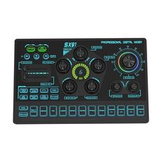 SX91 Mixer professionale multifunzione per telefono cellulare, computer, scheda audio per streaming live (nero)