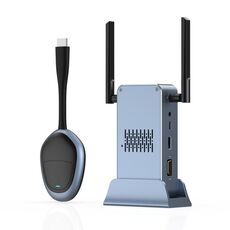 G52+R18 Smart HD Wireless Extender System Trasmettitore Ricevitore Mirroring Schermo (Grigio siderale)