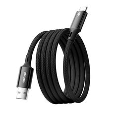 Cavo di ricarica rapida magnetico intrecciato MOMAX DA60 da 66 W USB a USB-C / Tipo-C, lunghezza: 1 m (nero)