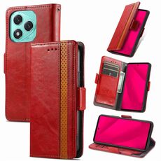 Per Honor 400 Lite CaseNeo Splicing Dual Magnetic Buckle Custodia in pelle per telefono (rosso)