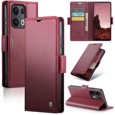 Per OPPO Reno13 Pro Global CaseMe 023 Butterfly Buckle Litchi Texture RFID Anti-theft Custodia per telefono in pelle (rosso)