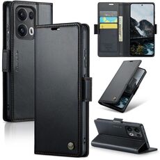 Per OPPO Reno13 Pro Global CaseMe 023 Butterfly Buckle Litchi Texture RFID Anti-theft Custodia per telefono in pelle (Nero)