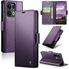 Per OPPO Reno13 Pro Global CaseMe 023 Butterfly Buckle Litchi Texture RFID Anti-theft Custodia per telefono in pelle (viola)