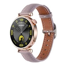 Cinturino per orologio in vera pelle con fibbia quadrata e trama Litchi da 18 mm (viola)