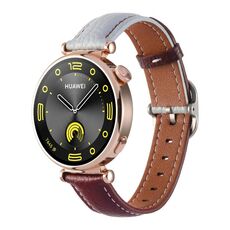 Cinturino per orologio in vera pelle con fibbia quadrata e trama Litchi da 18 mm (blu + rosso vino)