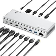 WAVLINK UTD45 96W Carica 8K / 4K Display Thunderbolt 4 Docking Station Hub 13 in 1 (spina UK)
