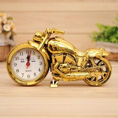 Sveglia con puntatore in plastica per camera da letto, sveglia per motocicletta, dimensioni: 23 * 13 * 6 cm (oro)