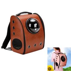 Zaino per animali domestici traspirante Zaino per animali domestici Zaino da viaggio portatile per gatti / cani e altri animali domestici, dimensioni: 32 * 29 * 42 cm (marrone)
