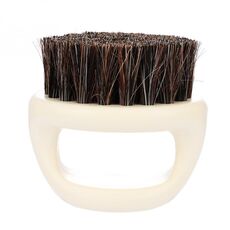 3 PCS Men Ring Design Portable Boar Brush Pennello da barba in ABS bianco per pulizia taglio di capelli (nero)