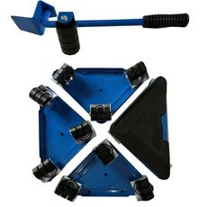 5 in 1 Triangle Iron Mover Home Trolly Mobili pesanti in movimento per risparmiare sforzi (blu)