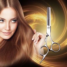 Forbici / forbici da taglio per capelli da parrucchiere durevoli alla moda e forbici da barbiere (forbici da sfoltire d'argento)