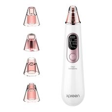 Xpreen Dispositivo di bellezza facciale per la pulizia dei pori ricaricabile con schermo LED e 4 sonde