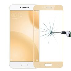 MOFI Xiaomi Mi 5c 0.3mm 9H Durezza 2.5D Pellicola per schermo in vetro temperato a schermo intero a prova di esplosione (Oro)