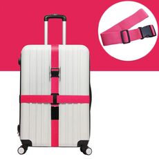 Croce arcobaleno elastico borsa telescopica bungee bagagli cintura di imballaggio bagagli da viaggio cinghia fissa (rosa rossa)