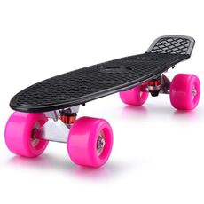 Shining Fish Plate Scooter Single Tilt Skateboard a quattro ruote con ruota da 72 mm (nero rosa)