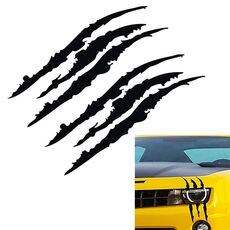 2 PCS Adesivo per auto riflettente Mostro Scratch Stripe Claw Marks Car Auto Decorazione fari Adesivi per auto in vinile, dimensioni: 40X12cm