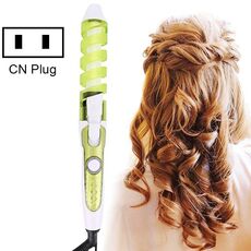 2 PCS Strumento per lo styling dei capelli Rullo per bigodini a spirale Ferro arricciacapelli (verde)