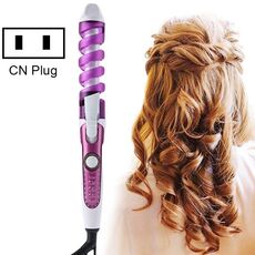 2 PCS Strumento per lo styling dei capelli Rullo del bigodino di capelli Ferro arricciacapelli a spirale (viola)