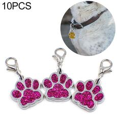 10 PCS Smalto Cat Dog Bear Paw Stampe Stampe Key Catena per gioielli