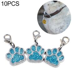 10 PCS Smalto Cat Dog Bear Paw Stampe Stampe Key Catena per gioielli