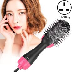 2 in 1 Pettine multifunzionale Styling Rotante Hot Hair Dryer Raddrizzatore Bigodino UK Plug