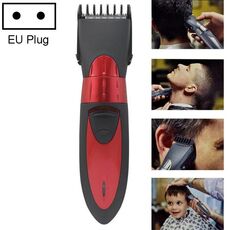 Tagliacapelli elettrico impermeabile Trimmer per capelli ricaricabile Tagliatrice per capelli Taglio di capelli Trimer per barba, Spina europea (Rosso)