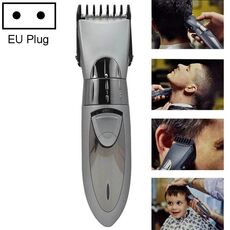 Tagliacapelli elettrico impermeabile Trimmer per capelli ricaricabile Tagliatrice per capelli Taglio di capelli Trimer per barba, Spina europea (Grigio)