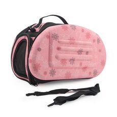 Borsa da viaggio pieghevole per gatti Borsa da viaggio pieghevole per cuccioli che trasportano borse per animali domestici a tracolla in rete (rosa)