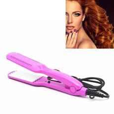 Ferro arricciacapelli ondulato in ceramica professionale da 2 pezzi 220V (rosa rossa)