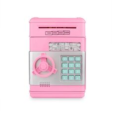 Electronic Piggy Bank ATM PASSWORD MONEY MONETE BOX SCATOLA, Versione musicale (ROSA)