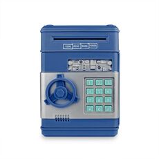 Banca del salvadanaio elettronico ATM PASSWORD Monet Money Coins Box, versione musicale (blu)