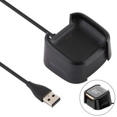 Per Fitbit Versa 2 Base di ricarica per caricabatterie Supporto per base con cavo di ricarica da 1 m (nero)