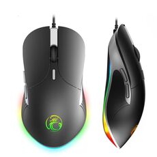 Mouse da gioco RGB colorato a 6 pulsanti con cavo iMICE X6 (nero)