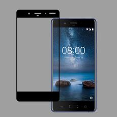 Per Nokia 8 0.26mm 9H 3D antidefrosione a prova di schermo intero piegato piegatura del vetro temperato film schermo (nero)