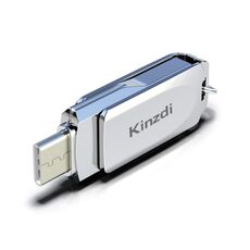 Kinzdi 64 GB USB + interfaccia Type-C Metal Twister Flash Disk V10 (argento)