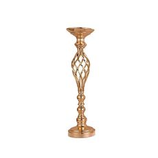 Decorazione per oggetti di scena per matrimonio con candeliere in ferro battuto placcato oro, dimensioni: 54 cm