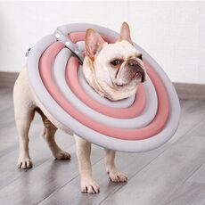 DogLemi Pet Dog Cat Collare di copertura anti-morso anti-leccata di bellezza, taglia: XL (grigio rosa)