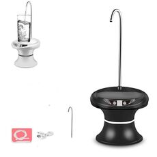 Secchio per vassoio Pompa per acqua USB Ricaricabile Wireless elettrico Secchio per acqua minerale Distributore automatico di acqua (nero)