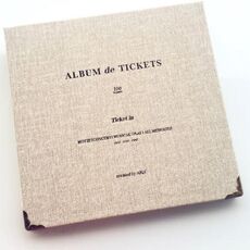 Bill Storage Book Biglietti per concerti Biglietti per film Biglietti per treni Preferiti Album per libri (grigio bianco)