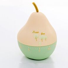 Creativo Cartoon Fruit Shape Multi-Function Rotary Timer Learning Work Efficiency Time Manager (Pear)